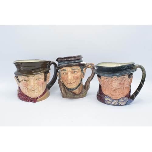 110 - A collection of large Royal Doulton character jugs to include Tony Weller, Sam Weller and Johnny App... 