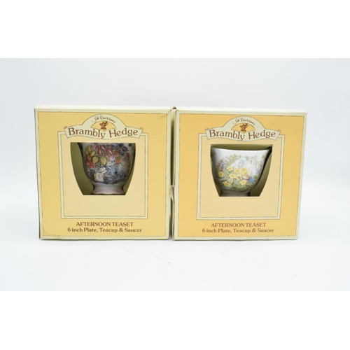 120 - Royal Doulton Brambly Hedge afternoon tea sets to include Autumn and Spring (2) In good condition wi... 