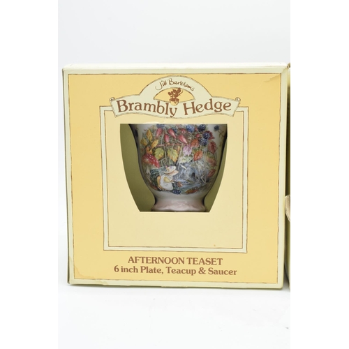 120 - Royal Doulton Brambly Hedge afternoon tea sets to include Autumn and Spring (2) In good condition wi... 