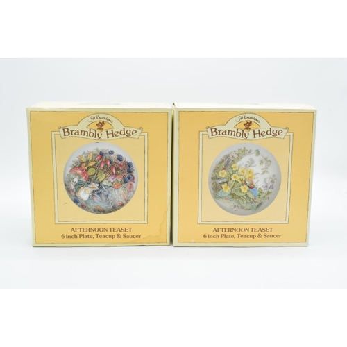 120 - Royal Doulton Brambly Hedge afternoon tea sets to include Autumn and Spring (2) In good condition wi... 