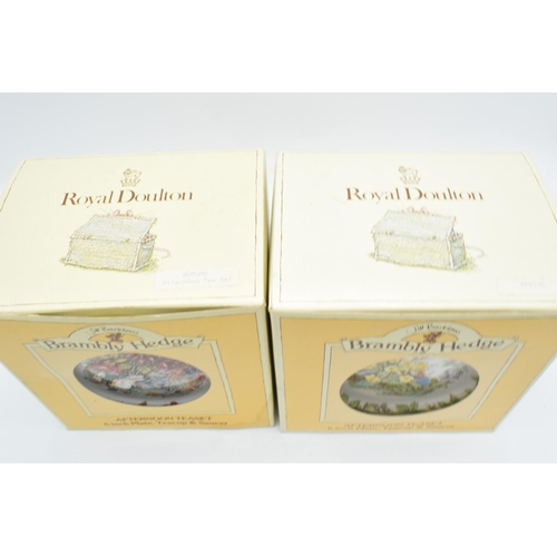 120 - Royal Doulton Brambly Hedge afternoon tea sets to include Autumn and Spring (2) In good condition wi... 