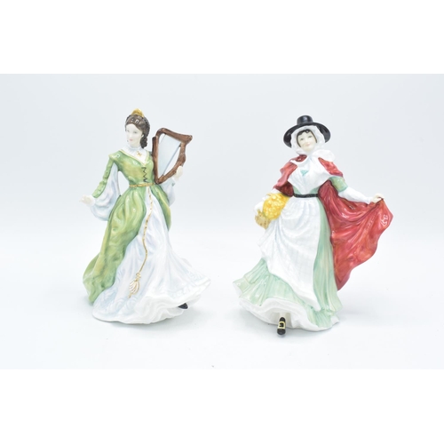 124 - Royal Doulton Ladies of the British Isles figures to include Ireland (second) HN3628 and Wales HN363... 