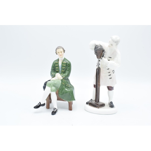 146 - Royal Doulton Williamsburg figures to include Gentleman HN2227 and Wigmaker HN2239 (2). In good cond... 