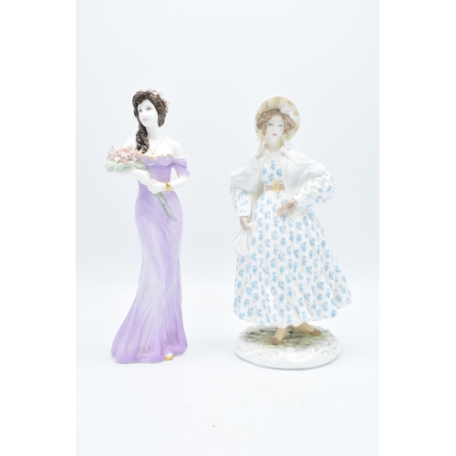 147 - Coalport figure Lily Limited edition of 4500 and Royal Worcester 1830: The Romantic (2) Both slight ... 