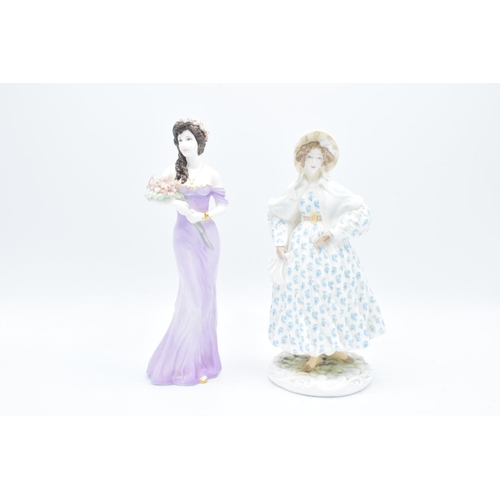 147 - Coalport figure Lily Limited edition of 4500 and Royal Worcester 1830: The Romantic (2) Both slight ... 