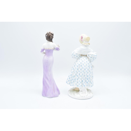 147 - Coalport figure Lily Limited edition of 4500 and Royal Worcester 1830: The Romantic (2) Both slight ... 