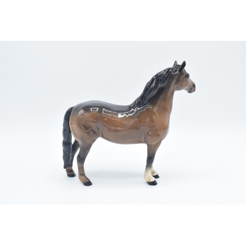 152 - Beswick brown Welsh Cob  1793 and skewbald girls pony 1483 (a/f) (2) In good condition without any o... 