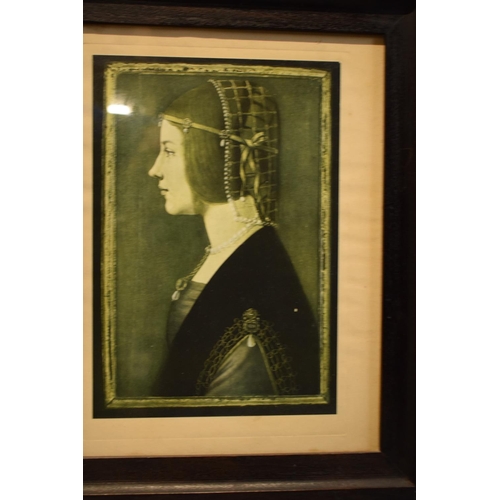 165 - A collection of 20th century reproduction prints of 'Beatrice d'Este' by Leonardo da Vinci together ... 