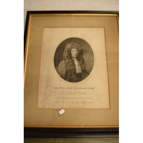 176 - A collection of antique prints to include Sir William Williams, St Sepulchre Church in Northampton a... 