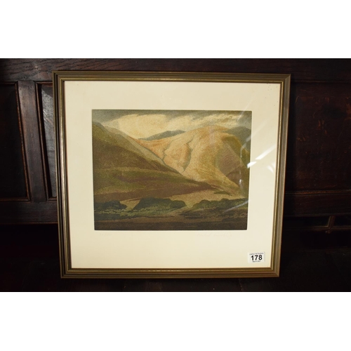 178 - Michael Fairclough limited edition print of a mountainous scene, 26/150. In good condition. 79 x 62c... 