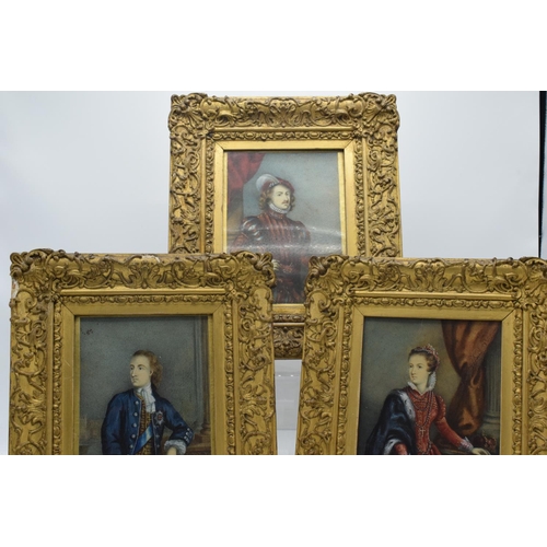 184 - A collection of 19th century prints in ornate frames to include subjects of Henry Stuart, Prince Cha... 