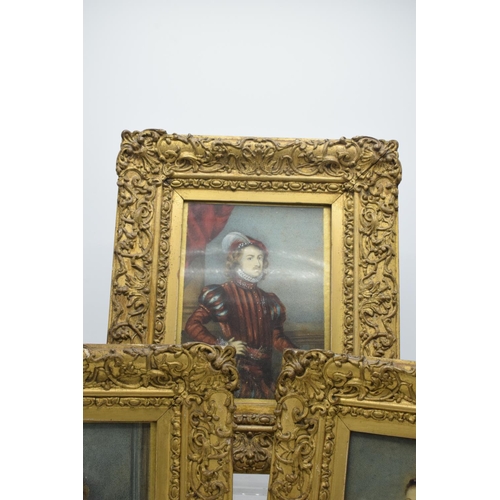 184 - A collection of 19th century prints in ornate frames to include subjects of Henry Stuart, Prince Cha... 