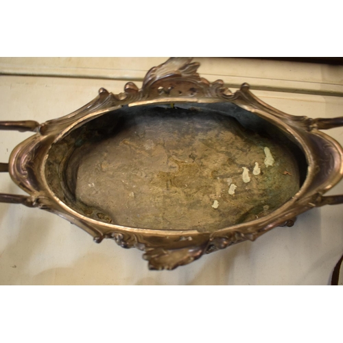 205 - Large quality silver plate table centrepiece/ planter in an Art Nouveau style. In good condition but... 