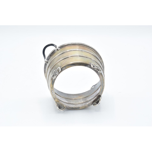 209 - Silver Hallmarked hollow basket, hallmarked for Birmingham 1939 (118.8 grams). Some minor dents and ... 