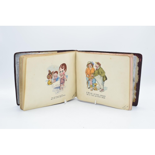 248A - 1920s album containing charming watercolours, sketches, various prints and writing (half the pages a... 