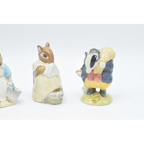 252 - Royal Albert Beatrix Potter figures to include Squirrel Nutkin, Tommy Brock, Chippy Hackee and Ribby... 