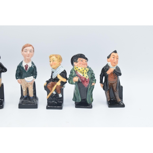 258 - Royal Doulton Dickens figures to include first versions Pecksniff, Tony Weller and Tiny Tim together... 