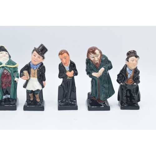 260 - Royal Doulton Dickens figures to include Mr Bumble, Micawber, Uriah Heep, Fagin, Trotty Veck, Fat Bo... 