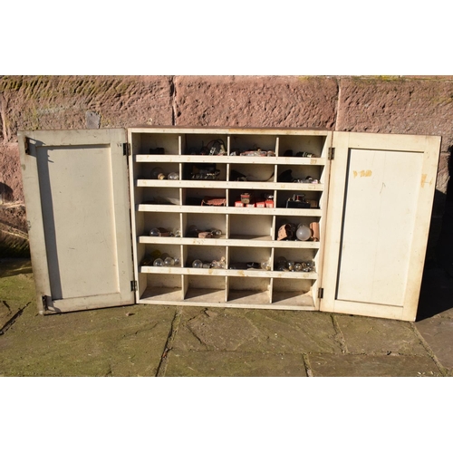 313 - Royal Ediswan Motor Lamb Bulbs workshop cabinet complete with contents. This is piece is in honest a... 