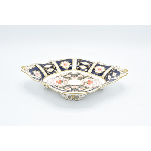 78 - Royal Crown Derby square dish in the Imari 2451 design with acorn handles. First quality with some s... 