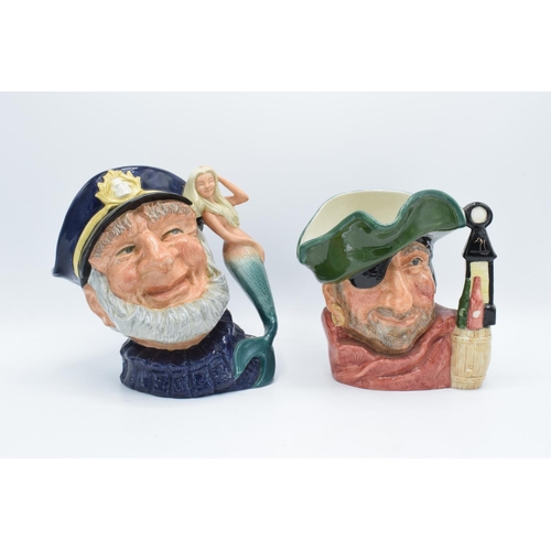 81 - Large Royal Doulton character jugs Old Salt D6551 and Smuggler D6615 (2) There is some damage/ loss ... 