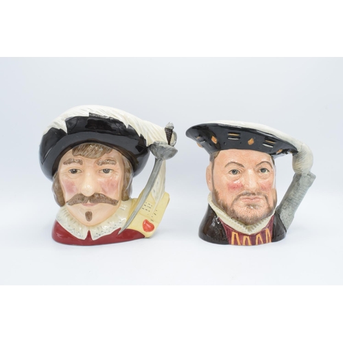 82 - Large Royal Doulton character jugs Henry VIII D6642 and Cyrano de Bergerac (2nd) D7004 (2) In good c... 