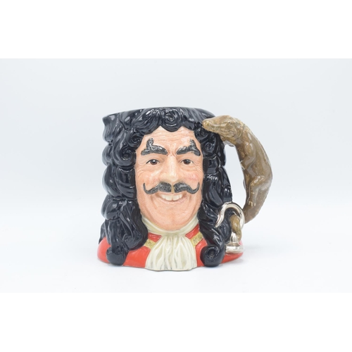 85A - Large Royal Doulton character jug of the year Captain Hook D6947, with certificate. 17cm tall