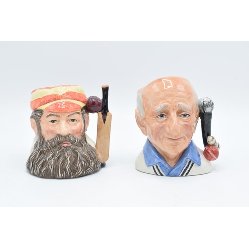 91 - Small Royal Doulton character jugs Brian Johnstone D7018 and W G Grace D6845 (2). In good condition ... 