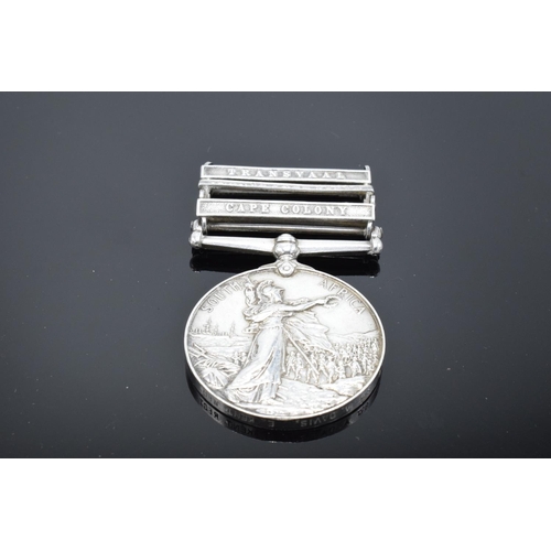 214A - Queen Victoria silver campaign medal with bars: Sgt A Davis, E Kent Reg