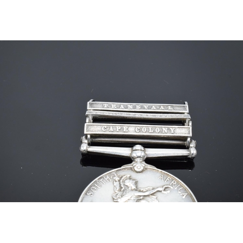 214A - Queen Victoria silver campaign medal with bars: Sgt A Davis, E Kent Reg