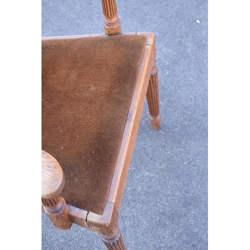 350 - Pair of Edwardian upholstered chairs (one has been cracked across the front legs though it can still... 