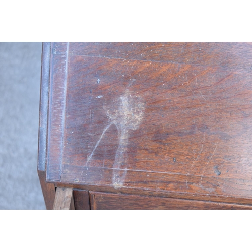 356 - Late Victorian/ Edwardian oak bureau. In good functional condition with some attention needed. Drawe... 