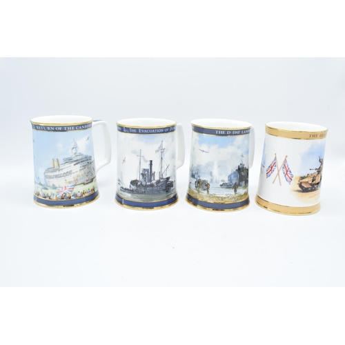 2 - A collection of Royal Doulton tankards to commemorate Gulf War, D-day Landings, Dunkirk and the Falk... 