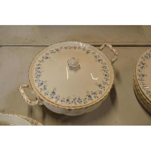 281 - A collection of Royal Albert dinnerware in the Memory Lane pattern to include a large platter, 6 x 1... 