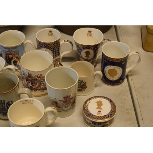 282 - A collection of Coronation mugs, plates and odds dating from Queen Victoria to the present day inclu... 