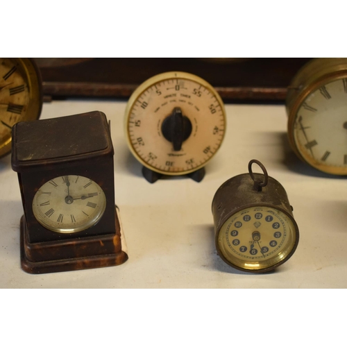 285 - A collection of clocks and timers to include Smiths, BUCC, mantle clocks etc. All assumed spares/rep... 