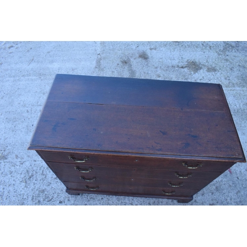 292 - Early 19th century oak chest of drawers. 100 x 49 x 89cm.