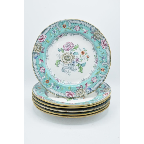 30 - A collection of 6 Victorian 27cm diameter dinner plates with 'JAVA' on reverse (6).