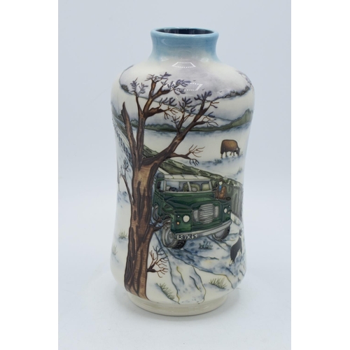 45 - Moorcroft Winter's Feed vase, 2009, limited edition with box and certificate. Signed by Anji Davenpo... 