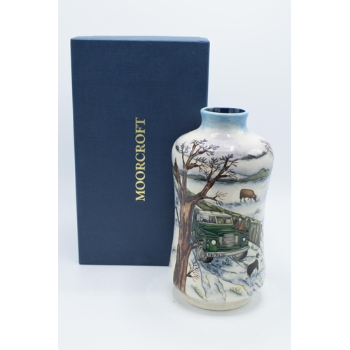 45 - Moorcroft Winter's Feed vase, 2009, limited edition with box and certificate. Signed by Anji Davenpo... 