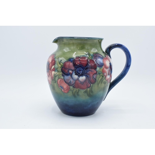 46 - Moorcroft 1950s jug in the Anemone pattern. In good condition with no obvious damage or restoration.... 