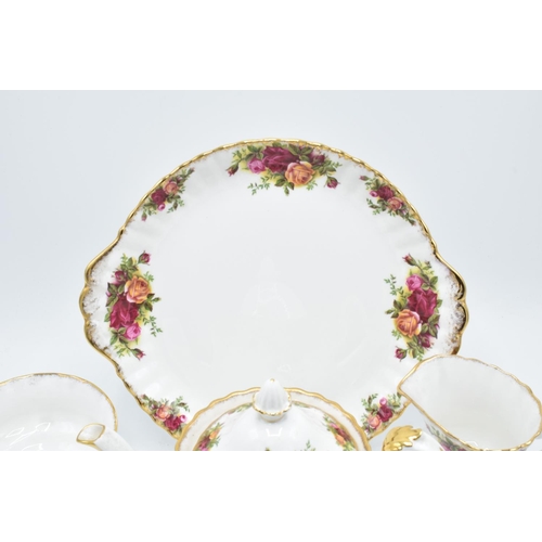 56 - A collection of Royal Albert Old Country Roses to include a medium tea pot, milk and sugar, cake pla... 