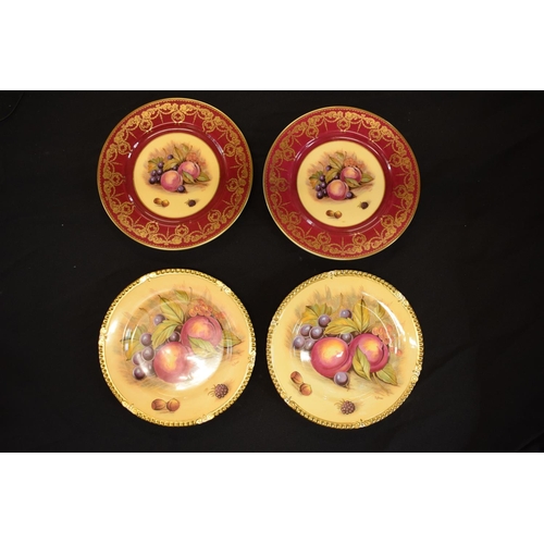 59 - A collection of Aynsley Orchard Gold plates with D Jones signature. In good condition with no obviou... 