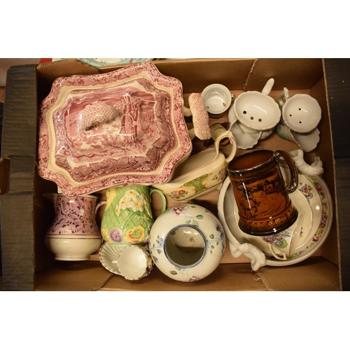 5K - A collection of mainly 19th century pottery to include Masons Tureen af, Royal Winton etc. Condition... 