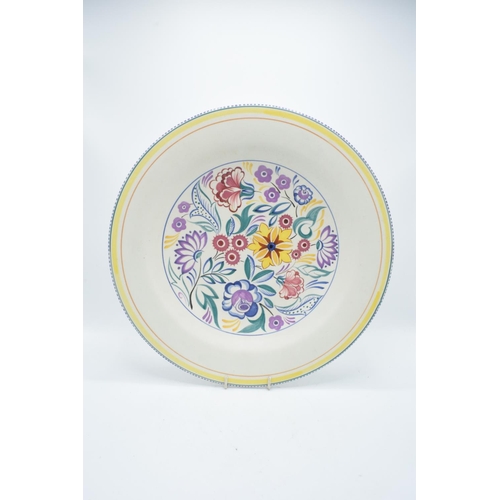 62 - Large Poole Pottery floral charger, 39cm diameter. In good condition with no obvious damage or resto... 