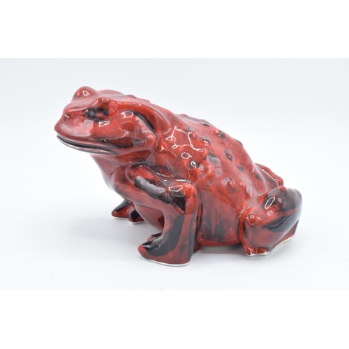 70 - Anita Harris Art Pottery flambe model of a toad, marked as a trial. 11cm tall.