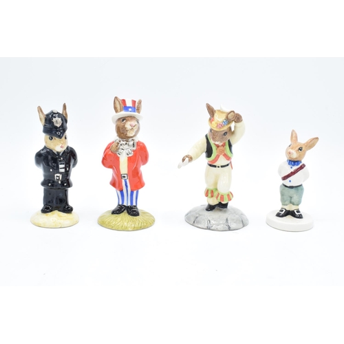 88 - Royal Doulton Bunnykins figures to include Policeman DB64, Uncle Sam colour way Db175, Morris Dancer... 