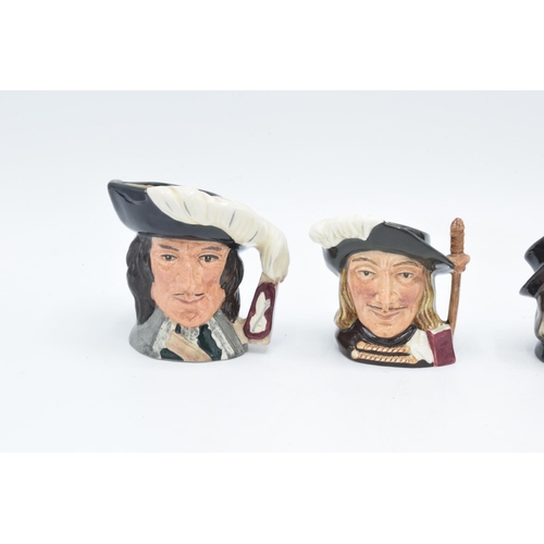 91 - Miniature Royal Doulton character jugs of the Three Musketeers with D'artagnan (4). In good conditio... 