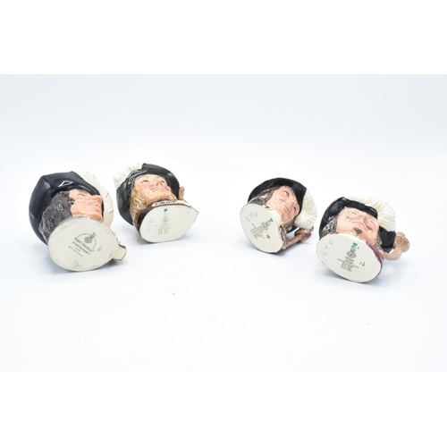 91 - Miniature Royal Doulton character jugs of the Three Musketeers with D'artagnan (4). In good conditio... 