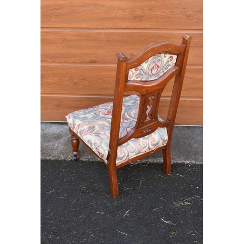 326 - Edwardian upholstered nursing chair